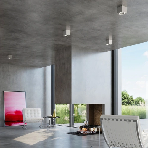 Šedý čtvercový stropní svítidlo BLAKE moderní kovové do kuchyně a obýváku Sollux 12x12 cm