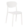 Bílá jídelní a zahradní židle z polypropylenu, snadno čistitelná, stohovatelná 5five