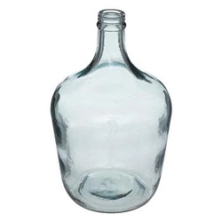 Skleněná váza DemiJohn 30 cm modrá boho na květiny do obýváku Atmosphera