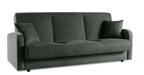 Rozkládací trojmístná pohovka Corsica s úložným prostorem a funkcí spaní šedá do obýváku