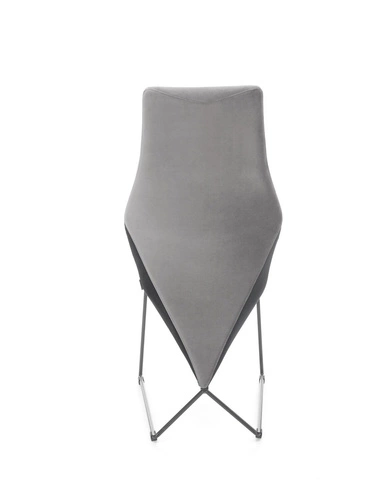 Čalouněná jídelní židle Marlene šedá sametová na lyžinách moderní do jídelny a obýváku