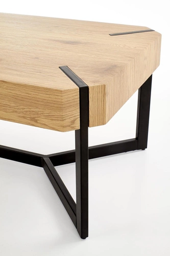 Konferenční stolek Frada obdélníkový loft dub zlatý černý 110x60 cm do obýváku Intesi