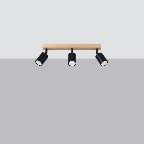 Stropní svítidlo VERDO 3L černé moderní kovové do obýváku a kuchyně Sollux Lighting