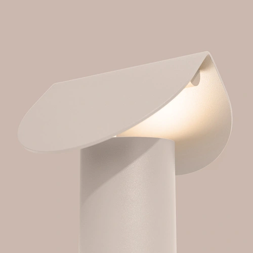 Moderní béžová LED stolní lampa BISCUIT do obývacího pokoje