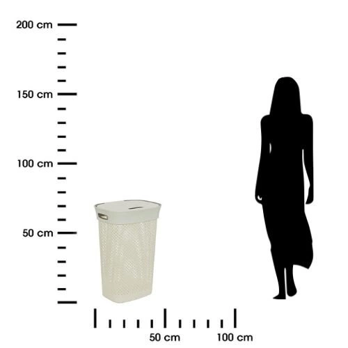 Bežový koupelnový koš na prádlo 60 l Purl 5five simply smart moderní plastový