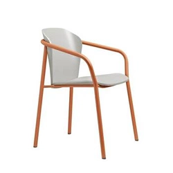 Jídelní židle Finn dřevěná s područkami moderní šedá SCAB Design