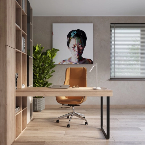 Moderní bílá stolní lampa Pastelo s nastavitelným stínidlem do pracovny nebo ložnice