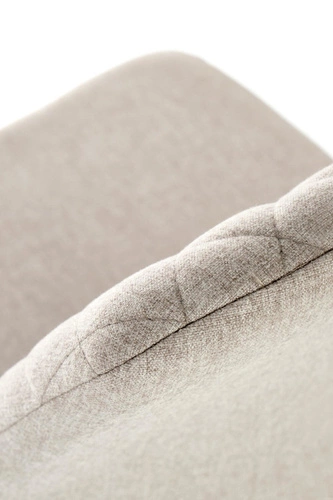 Čalouněná jídelní židle Honorine béžová moderní s černými nohami Intesi