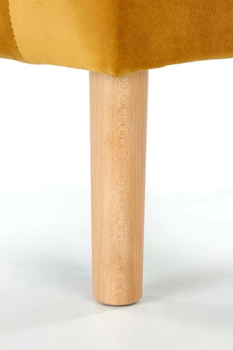 Sametové skandinávské křeslo do obýváku s područkami hořčicové Intesi