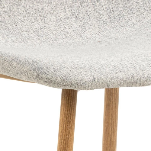 Jídelní židle Celia Actona světle šedá čalouněná skandinávská na kovových nohách