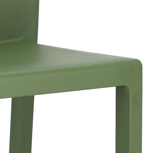 Barová židle Kate zelená moderní s opěrkou 75 cm do kuchyně a zahrady stohovatelná SCAB Design