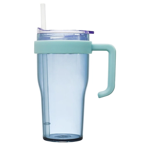 Mini modrý průhledný termohrnek Miami