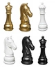 Zlatá sada dekoračních figurek Šachy Atmosphera glamour 25,5 cm do obýváku jako dárek