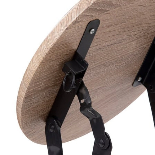 Skládací stolička 5five simply smart s dřevěným efektem do kuchyně, moderní, černo-přírodní