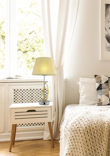 Stolní lampa Diva 1x60W E27 chrom/zlato