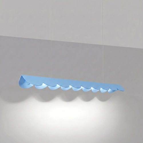 Závěsné LED svítidlo BISCUIT modré nastavitelné nad ostrůvek 98,5 cm