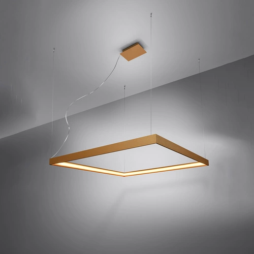 LED lustr Nelya M zlatý moderní do obýváku a nad stůl industriální 80 cm