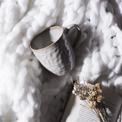 Keramický hrnek Noyer Intesi 330 ml béžový glamour na kávu a čaj