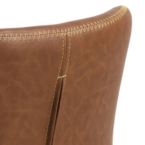 Čalouněná židle Batilda Actona hnědá ekokůže s dřevěnými nohami do jídelny