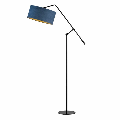 Stojací lampa do obýváku Liberia moderní s nastavitelným stínidlem v mořské barvě Lysne