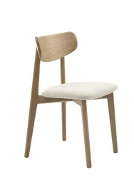 Jídelní židle Milos bílá boucle skandinávská moderní dubová