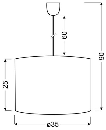 Farm 35 1x60W E27 závěsné svítidlo (stínidlo 77-01580+spojka 85-89369)