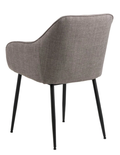 Čalouněná židle Brooke světle šedá s područkami do jídelny a obýváku moderní