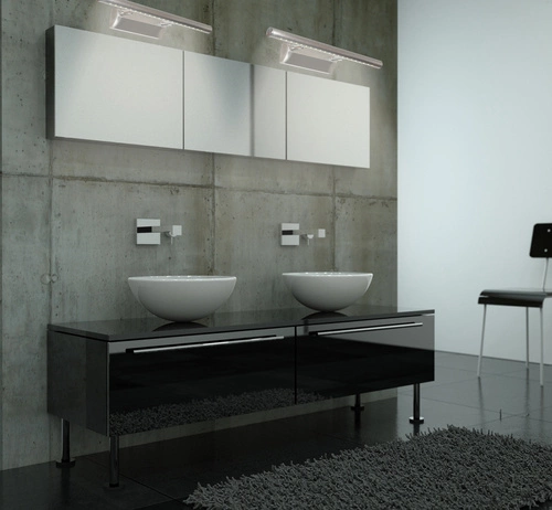 Nástěnné LED svítidlo Forte chrom moderní nastavitelný do ložnice obýváku nad zrcadlo 40,5 cm