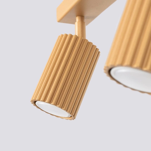 Stropní svítidlo KARBON 3x zlaté glamour s nastavitelným stínidlem do obýváku a ložnice SOLLUX