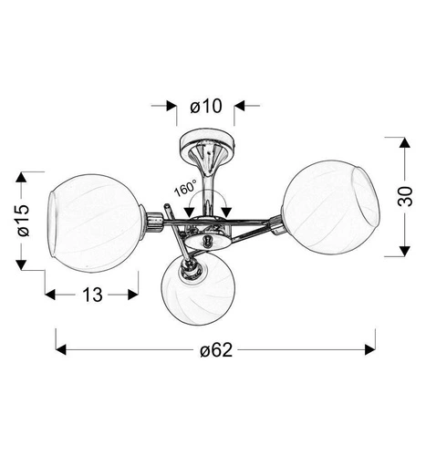 Závěsné svítidlo Raul moderní bílé skleněné 3bodové do obýváku a ložnice CANDELLUX