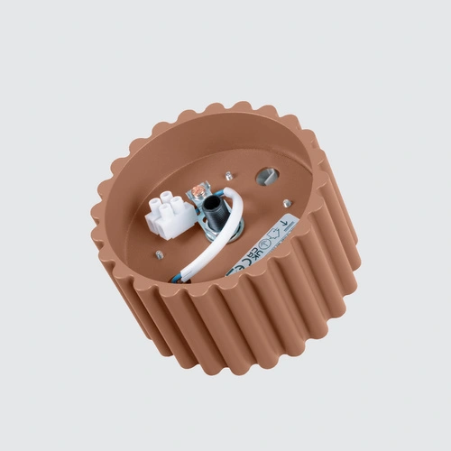 Stropní svítidlo AURA 1 kávové moderní kulaté do obýváku a kuchyně hliník