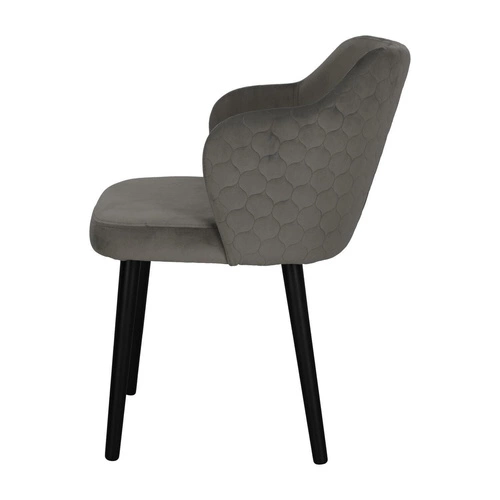 Čalouněná jídelní židle Bergen šedá s područkami moderní skandinávský styl Intesi