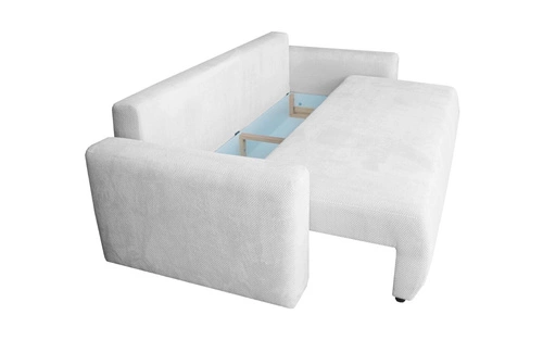 Rozkládací pohovka Dores 3místná s úložným prostorem a funkcí spaní světle šedá do obýváku