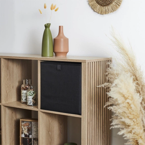 Box / Krabice do regálu 30x30cm Poli černá