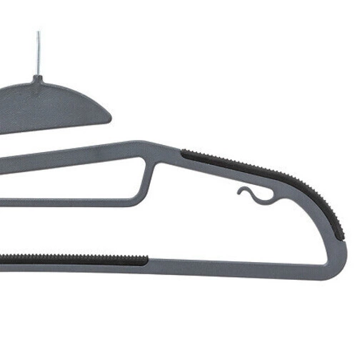 5five simply smart sada 8 šedých protiskluzových ramínek na oblečení do skříně a šatny