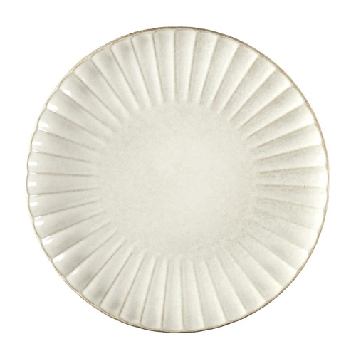 Keramický servírovací talíř Vlora 32 cm béžový do jídelny, vhodný do myčky Intesi