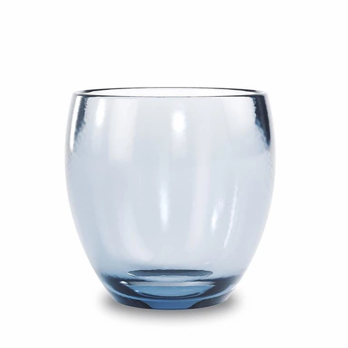 Skleněný modrý kelímek na zubní kartáčky Droplet moderní do koupelny Umbra