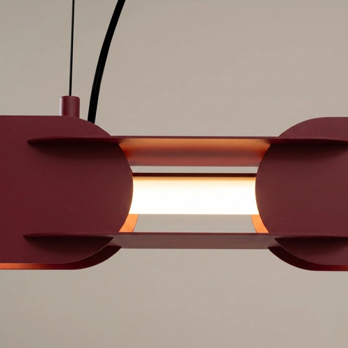 Závěsné LED svítidlo CHAIN vínové nad stůl do obývacího pokoje moderní