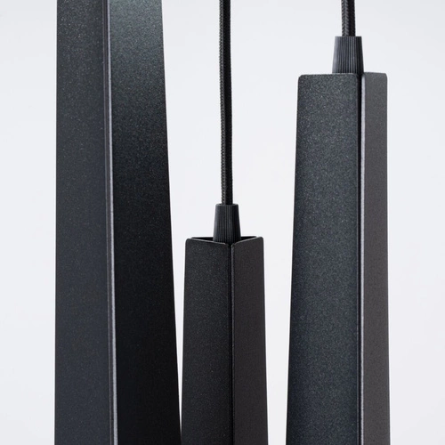 Závěsné svítidlo PRYSM 3P černé moderní ocelové 3bodové do obýváku a nad kuchyňský ostrůvek