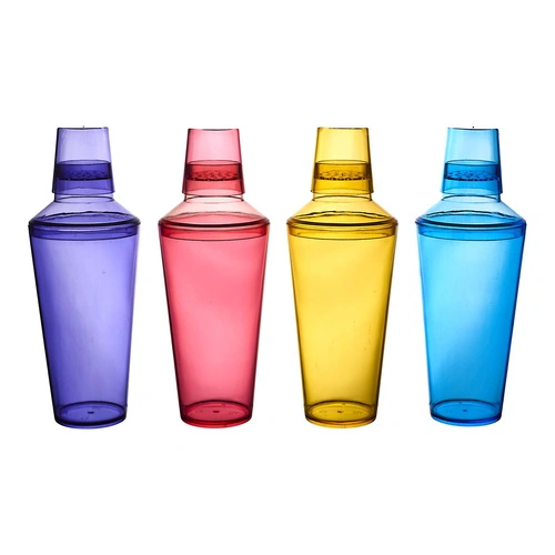 Barmanský shaker Sky fialový 3dílný se sítkem 500 ml Intesi