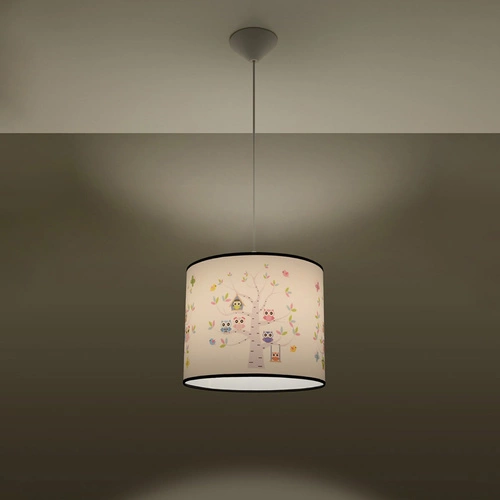 Závěsné svítidlo OWLS 30 moderní barevné do dětského pokoje se sovičkami 30 cm