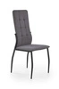 Čalouněná židle Intesi Stagy šedá moderní do jídelny a kuchyně na černých nohách