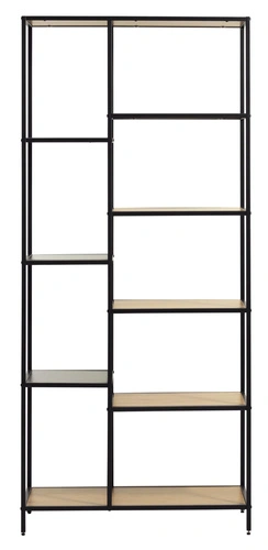 Regál Altino loftový 180 cm černý dub na knihy do obýváku