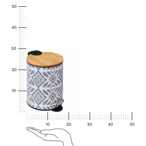 Koupelnový odpadkový koš Hapache 3L moderní kovový s pedálem a vyjímatelnou nádobou