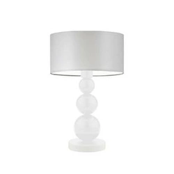 Stolní lampa Honolulu stínidlo světle šedé stojan bílý