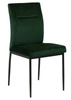 Jídelní a obývací židle Demi, čalouněná sametem, tmavě zelená, moderní