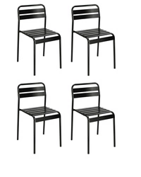 Sada 4 černých židlí Terra