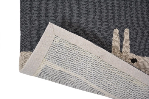 Venkovní koberec na terasu Mr Fox Charcoal 90x150 šedý moderní snadno čistitelný