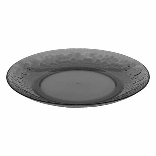 Plastový jídelní talíř Estiva 20 cm kulatý tmavě šedý do jídelny i na zahradu 5five