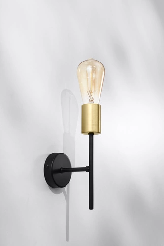 Nástěnné svítidlo Crespilo černé zlaté moderní kovové LED do ložnice a obýváku